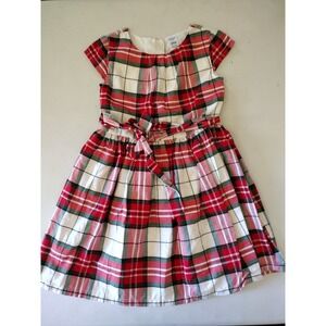 Carter's girls holiday plaid dress size 5‎